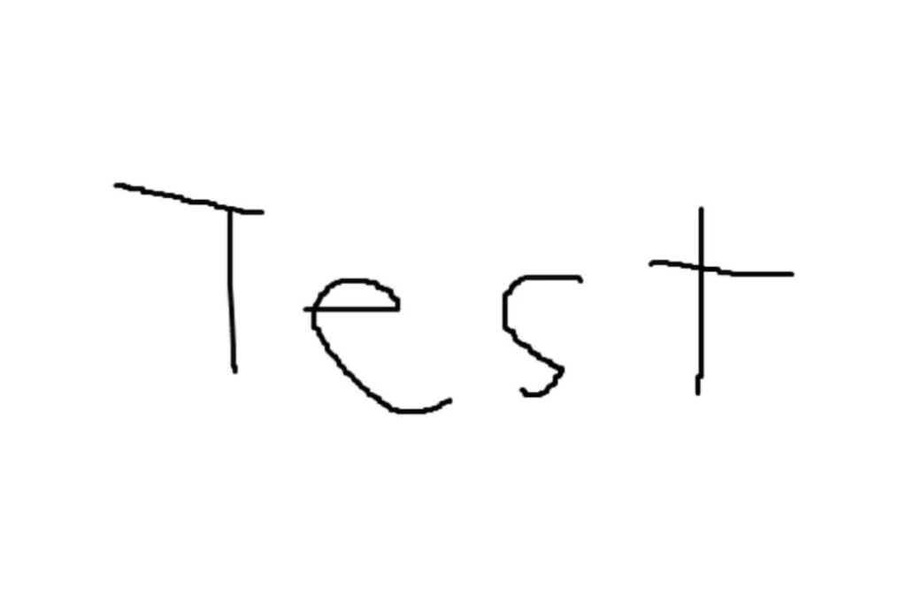 FTX Internationalの創設者兼CEOが書いた「Test」画像